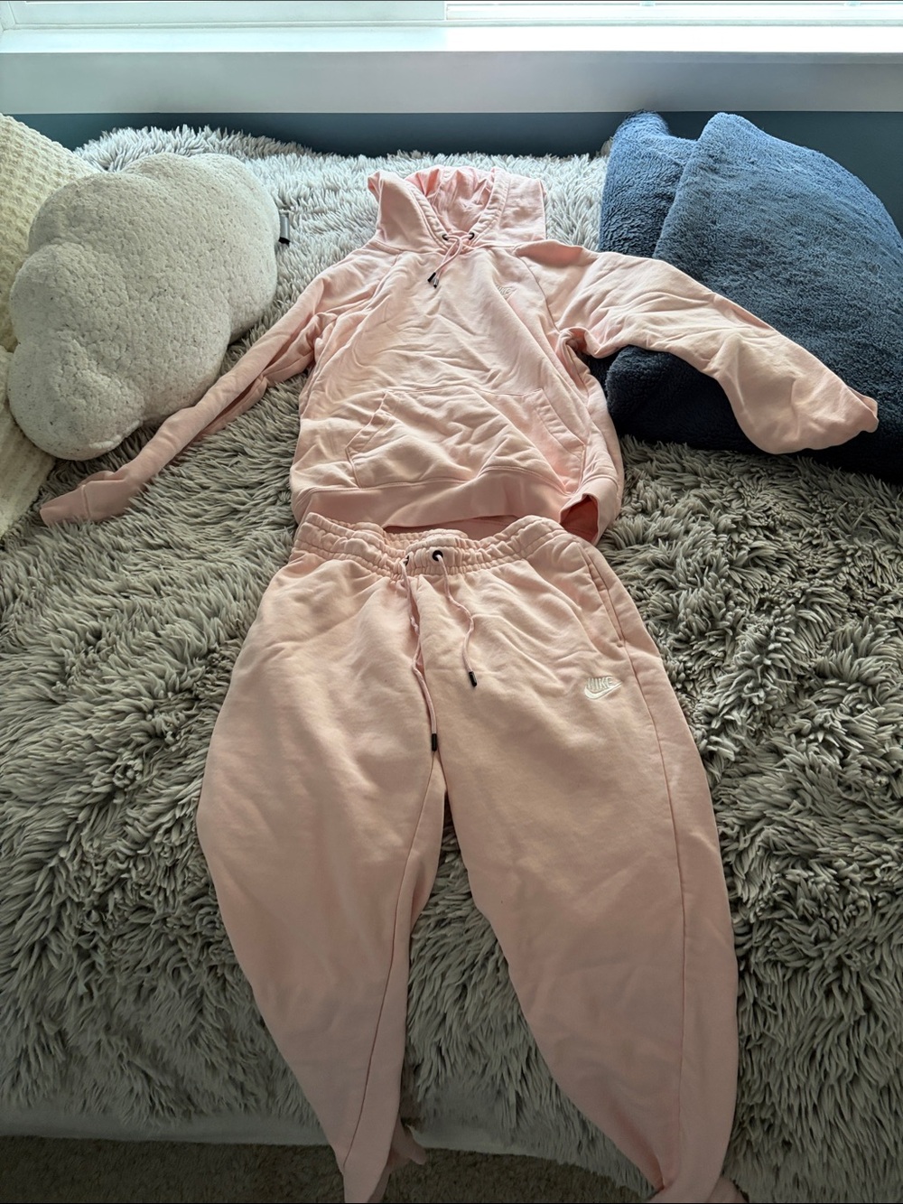 Nike Pale Pink Hoodie and Jogger Set